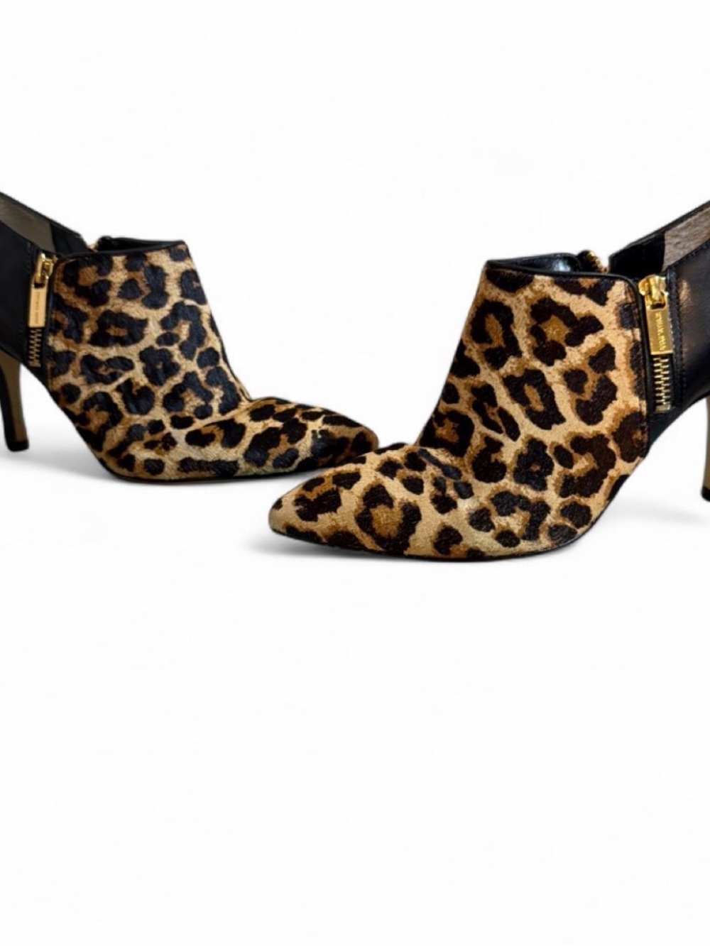 Michael Kors - Sammy Leopard-Print Haircalf Pointed-Toe Ankle Boots